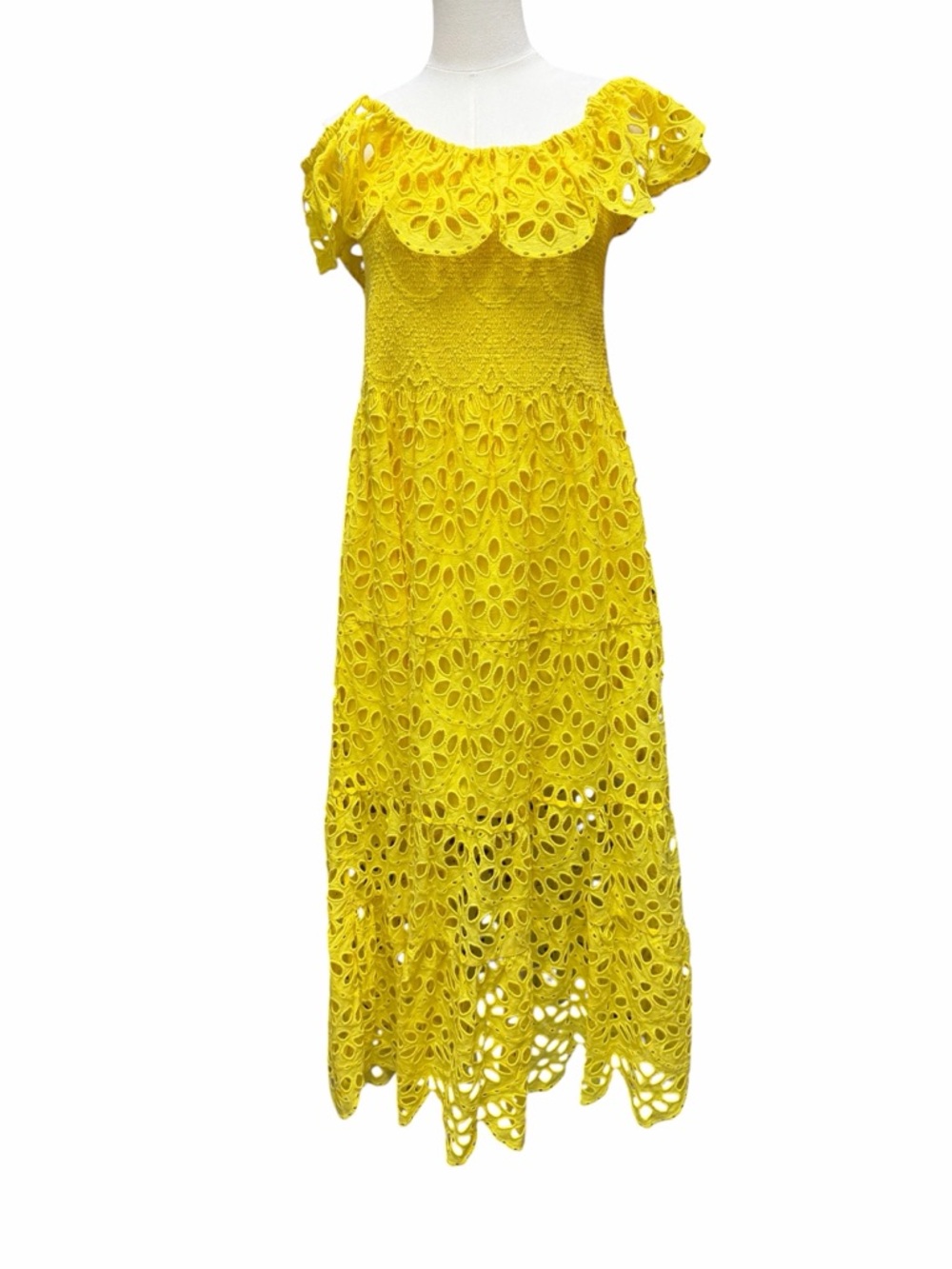 F-9 Figue Phoebe Dress in Sunshine Yellow - Picture 3 of 10
